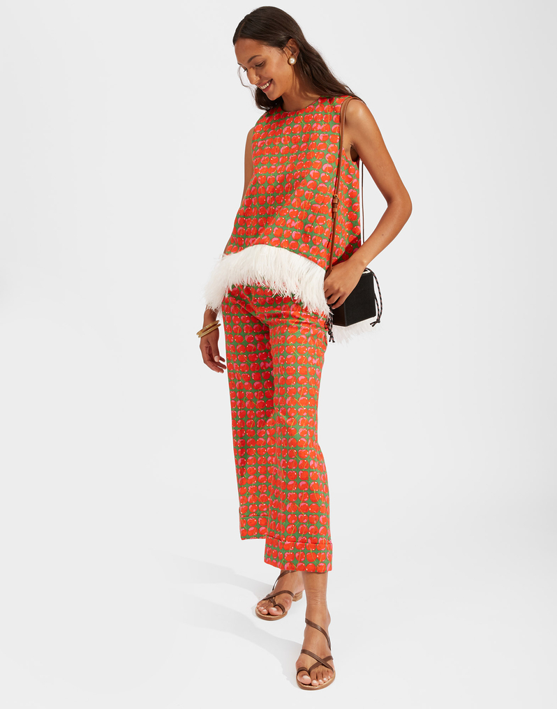 La DoubleJ Hendrix Pants La DoubleJ Hendrix Pants Green Cherries TRO0014COT005CHY0001