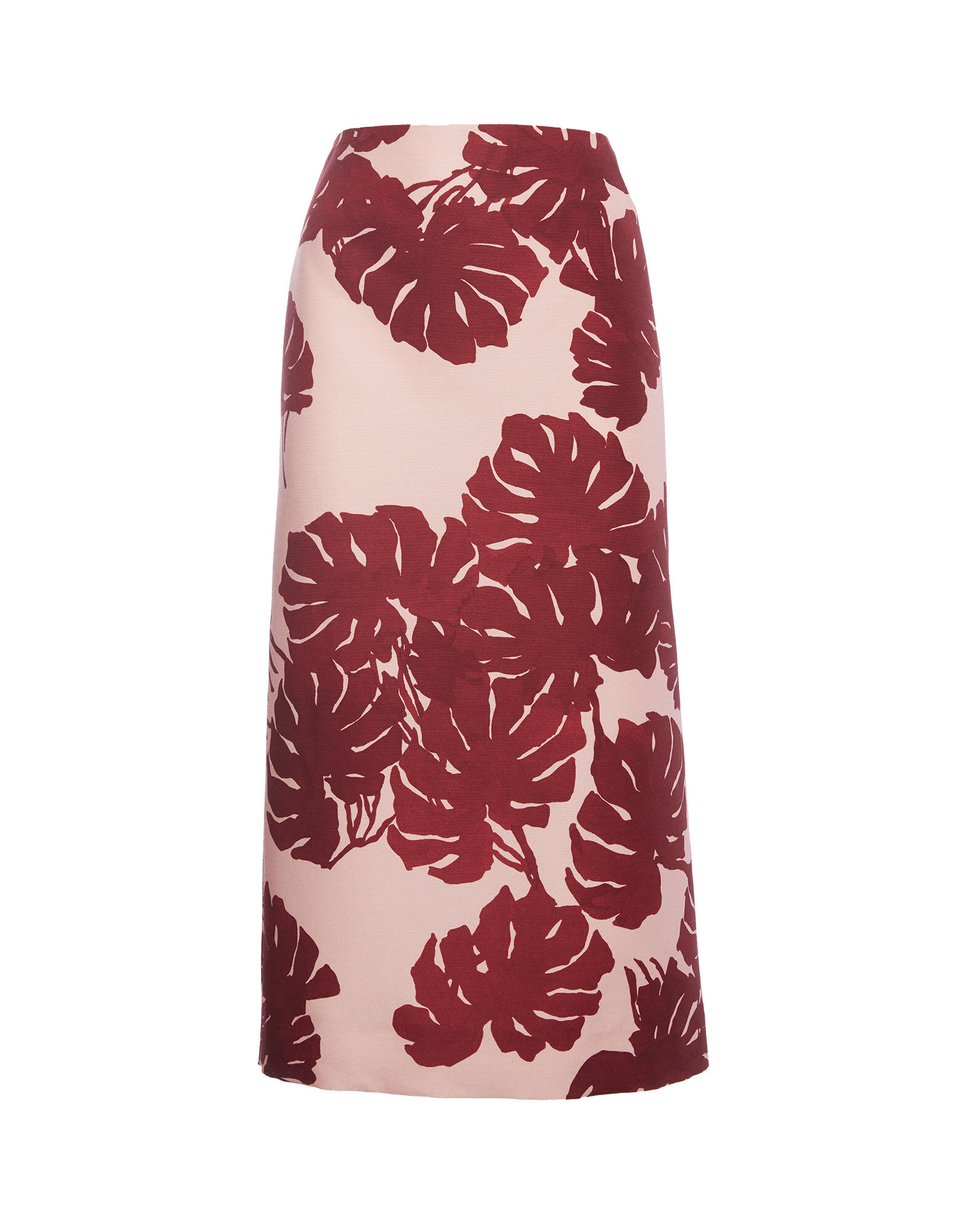 LaDoubleJ Pencil Skirt Monstera Rosa SKI0011CAD001MON0002