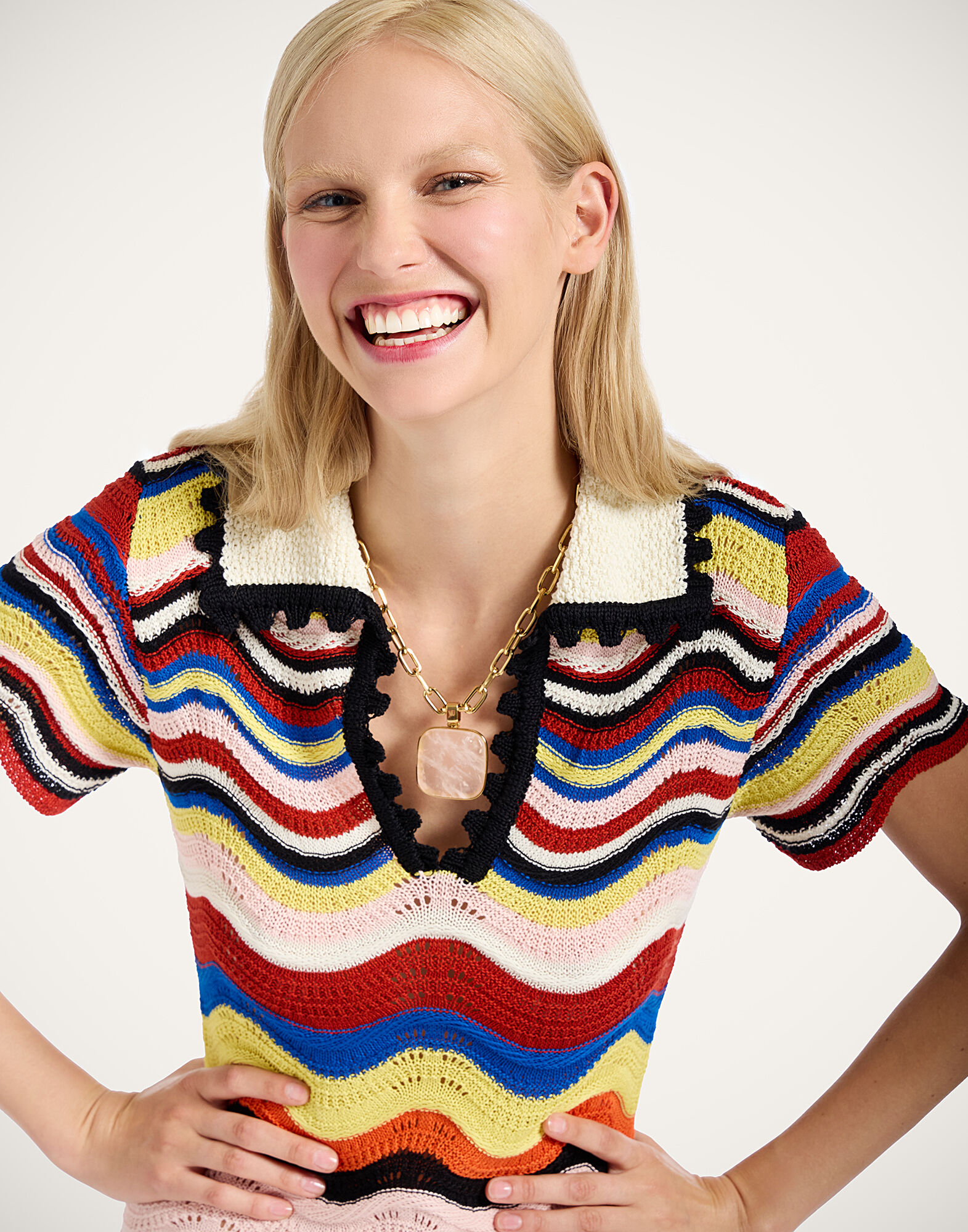 La DoubleJ Chevron Mini Dress Multicolor Pink & Red DRE0915KNI158VA365PI01