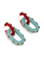 La DoubleJ Nefertiti Double Earrings La DoubleJ Nefertiti Double Earrings Red EAR0040POL004SOLIDRE01