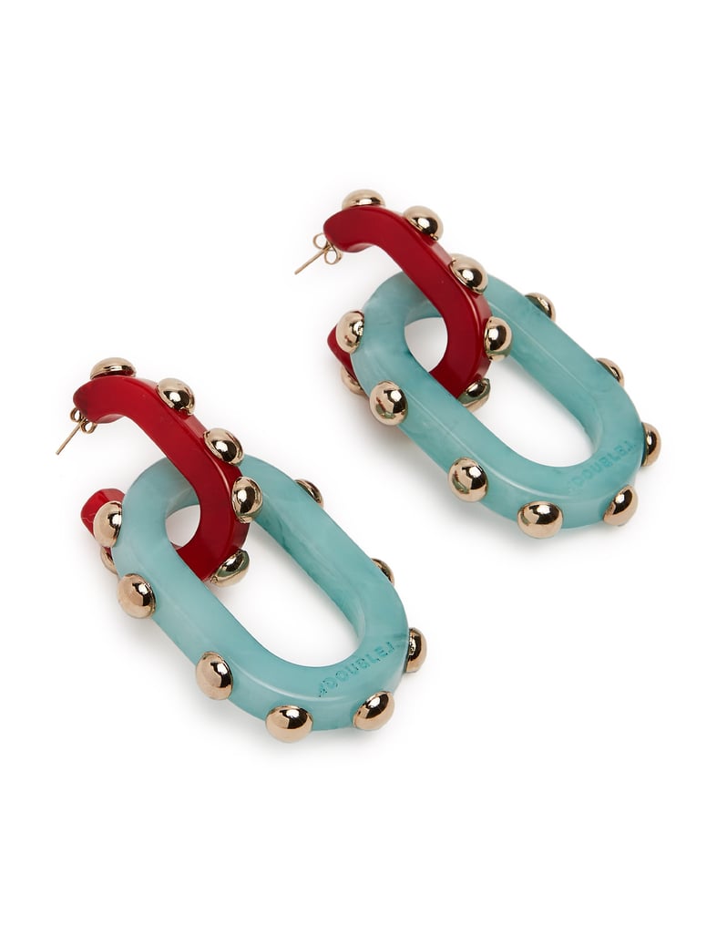 La DoubleJ Nefertiti Double Earrings La DoubleJ Nefertiti Double Earrings Red EAR0040POL004SOLIDRE01