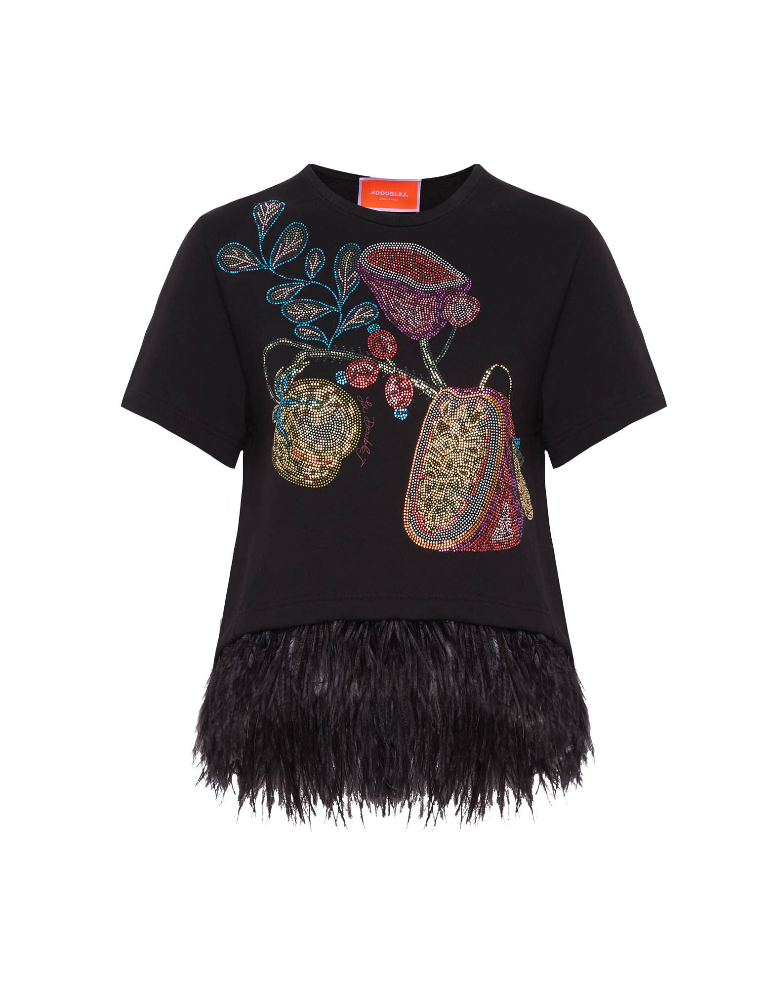 La DoubleJ La Scala Tee Grenadilla Plac&eacute;e Black TSH0038JER040GRN01BL01