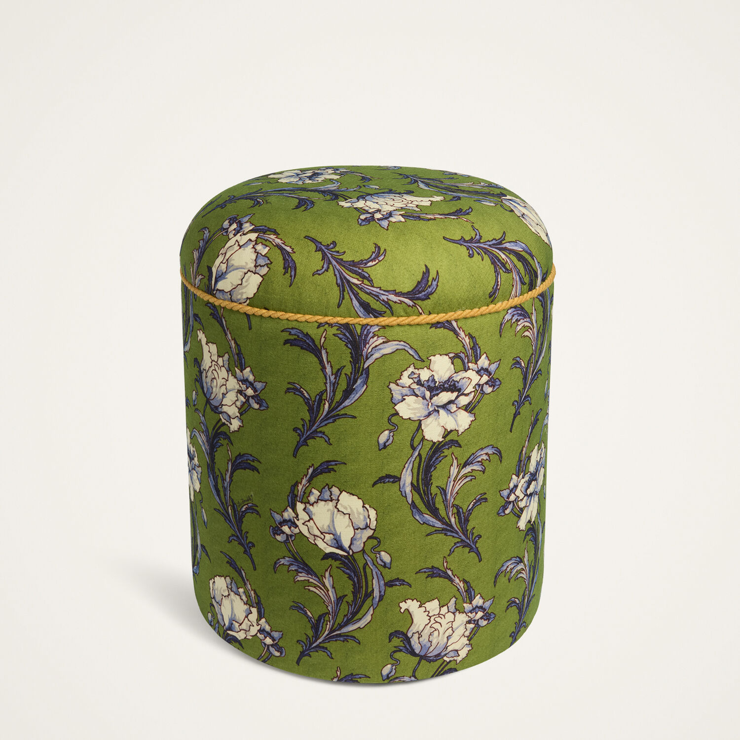  La Doublej Cushions & Poufs Gend - Baba' Outdoor Pouf Nymph Bloom Fiesole Green One Size 45% Polyurethane Foam 30% Polyester 20% Wood 5% Others 