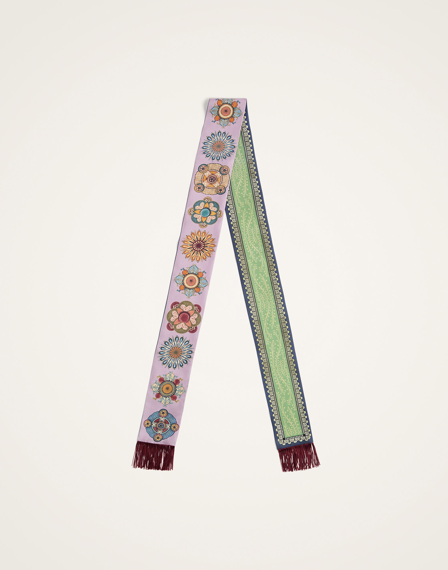 La DoubleJ Skinny Scarf Nucleus Plac&eacute;e Dusty Pink SCA0075SIL006NUC06PI10