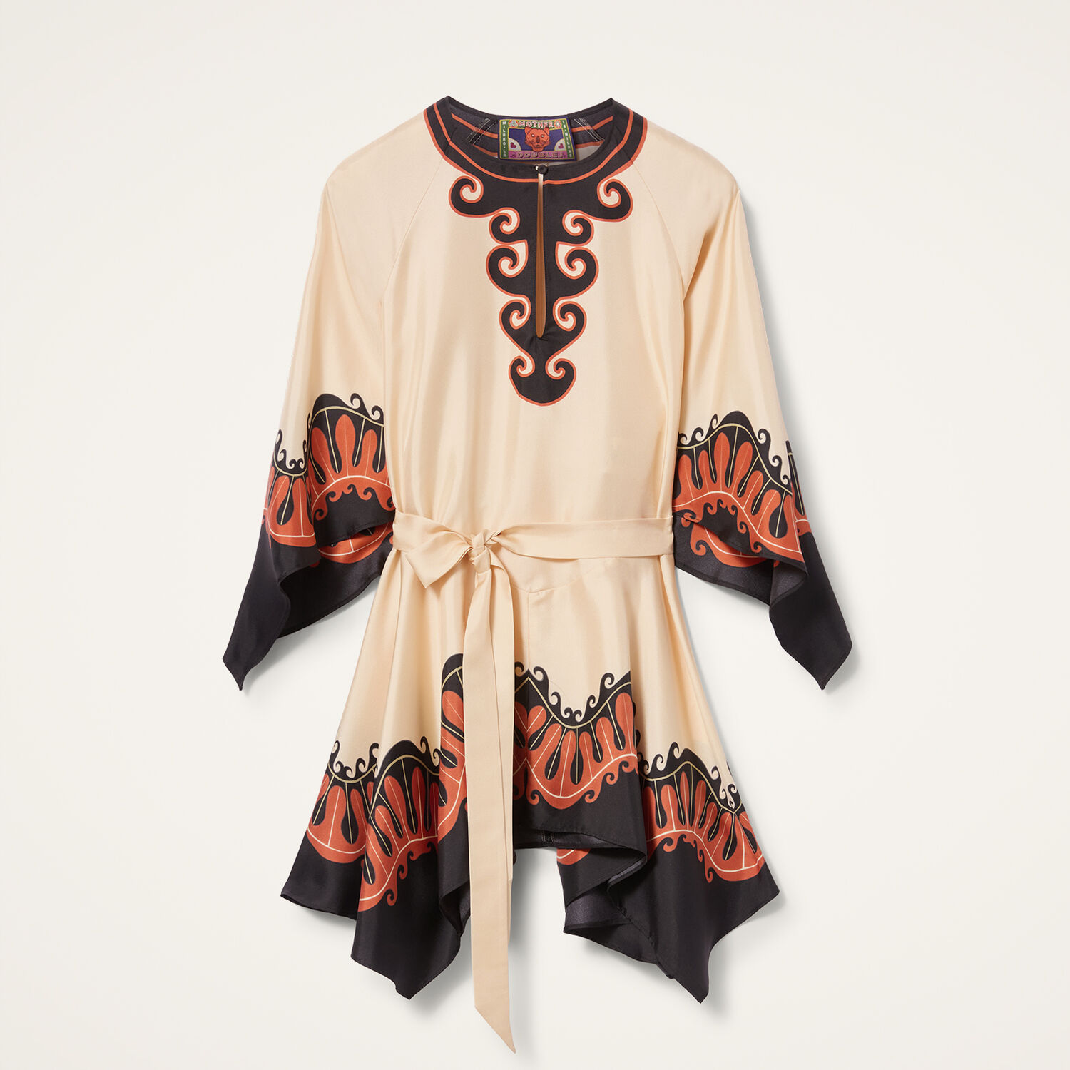 La Doublej Malibu Dress In Pacific Placée Dark Orange