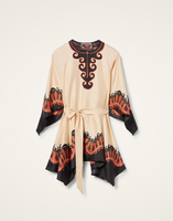 La DoubleJ Malibu Mini Dress La DoubleJ Malibu Mini Dress Pacific Placée Dark Orange DRE0844SIL001PCF03OR03