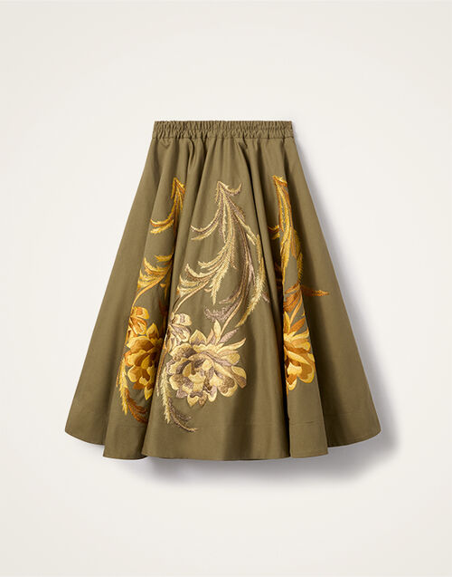 La DoubleJ Ballerina Skirt Solid Khaki Green SKI0194COT089SOLIDGR07