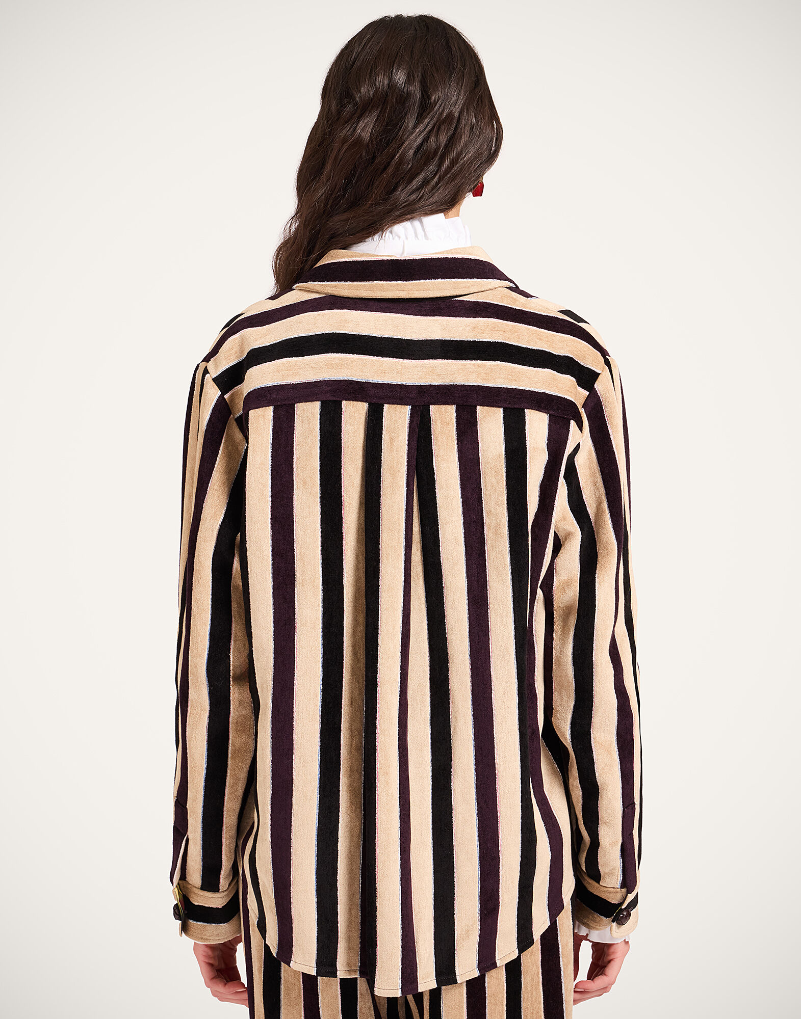 La DoubleJ Better Than Your Boyfriend's Jacket Stripes Light Beige JAC0112VIS026STR08BR01