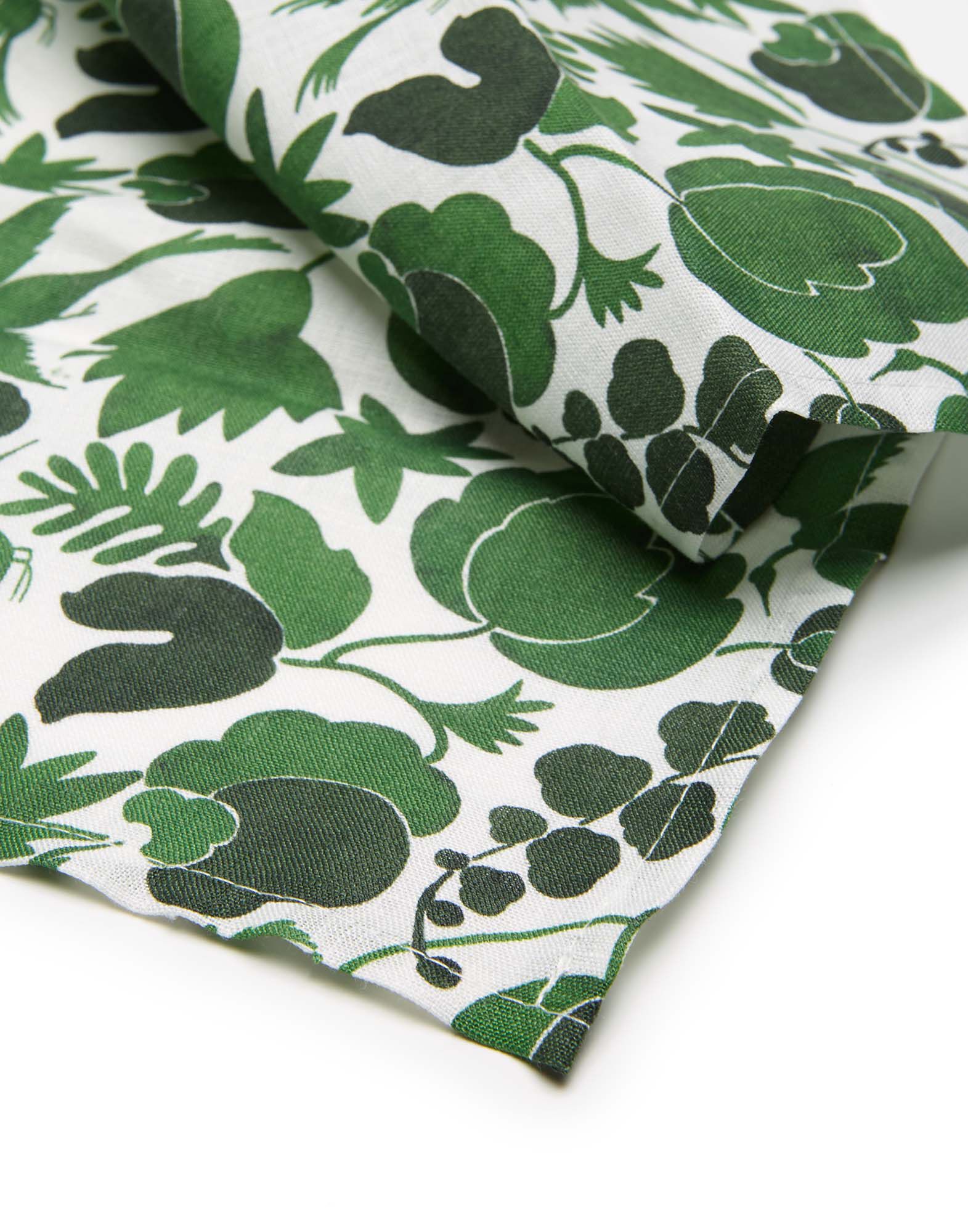 La DoubleJ Large Napkins Set Of 6 Wildbird Verde Small NAP0002LIN001CER0021