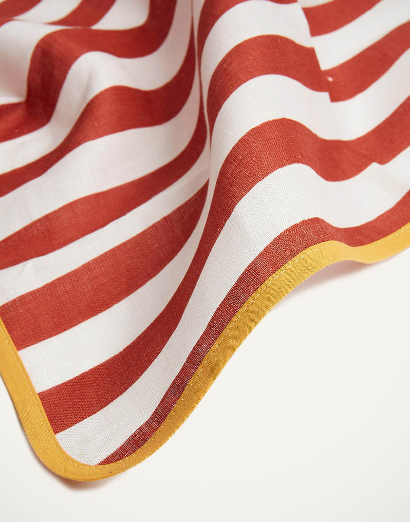 La DoubleJ Large Napkins Set Of 2 La DoubleJ Large Napkins Set Of 2 Riviera Brick NAP0010LIN001RIV06RE06