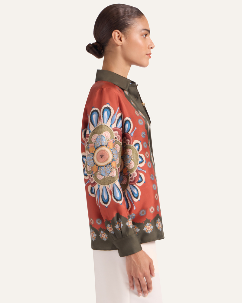 Boy Shirt in Nucleus Placée Rust for Women | La DoubleJ