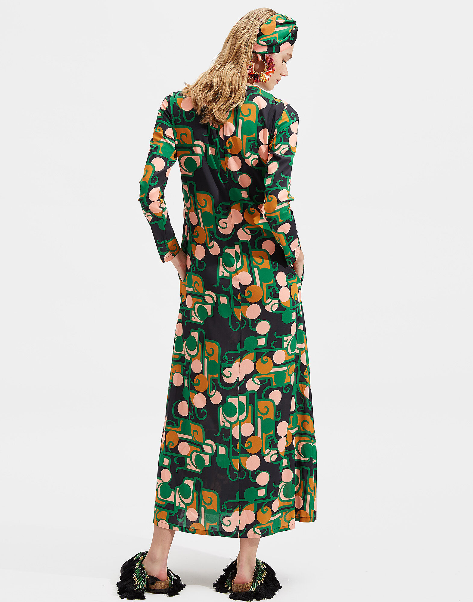 LaDoubleJ Long Sleeve Swing Dress Deco DRE0184VIS001DEC0001