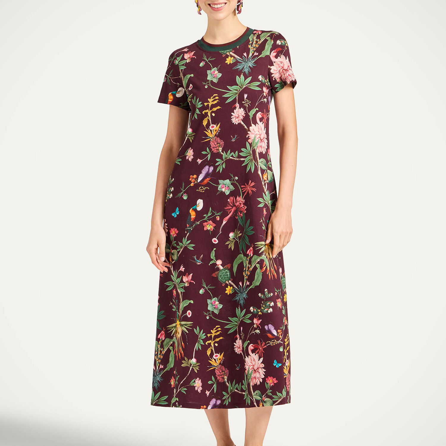 La Doublej Sporty Swing Dress In Brown