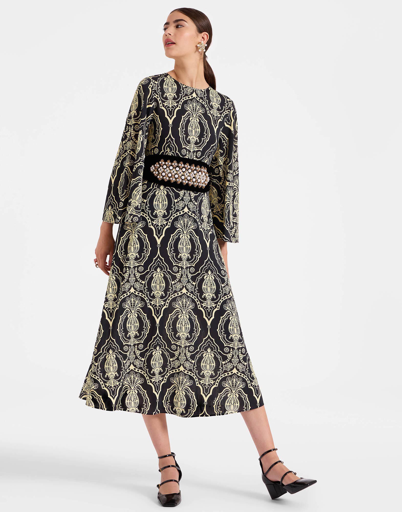 Sorella Dress in Banquet Black for Women | La DoubleJ