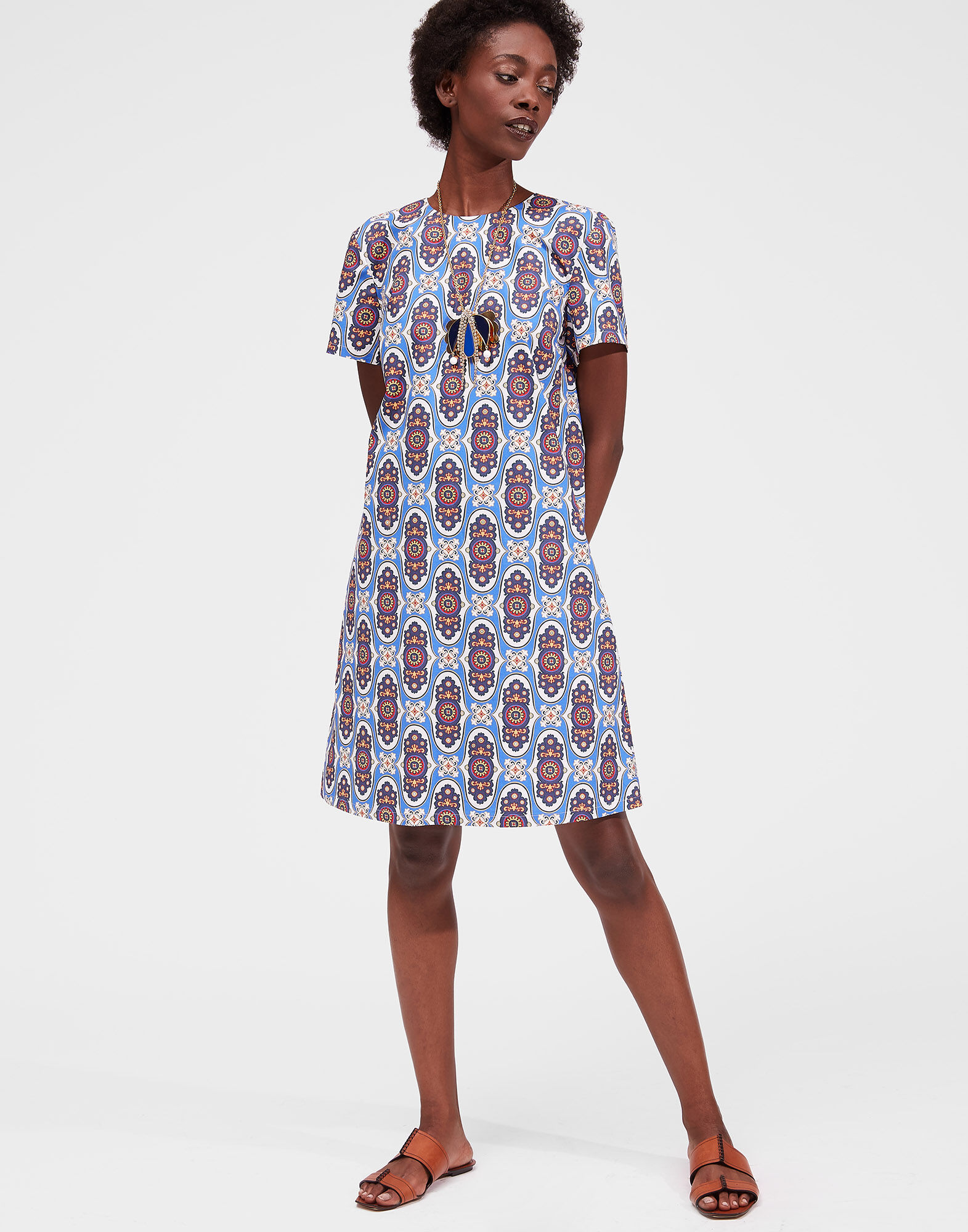 LaDoubleJ Mini Swing Dress Amalfi DRE0159COT001AMA0001