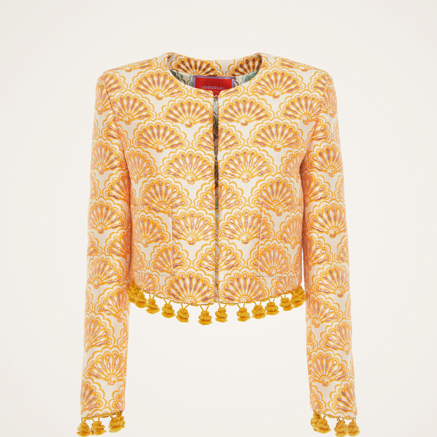 Shop La Doublej Bijoux Jacket In Fans Gold