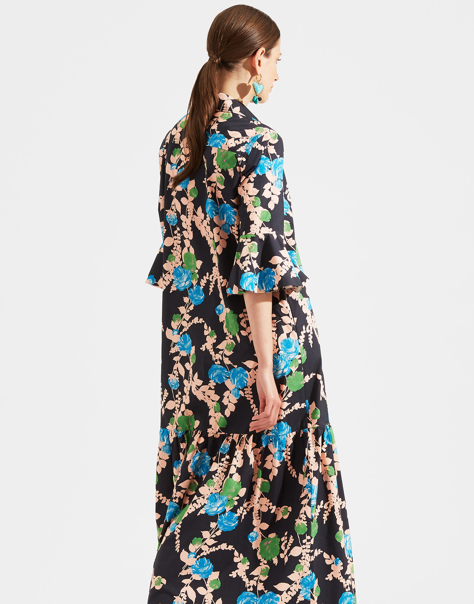 LaDoubleJ Artemis Dress Winter Rose Nero DRE0176COT001WTR0003