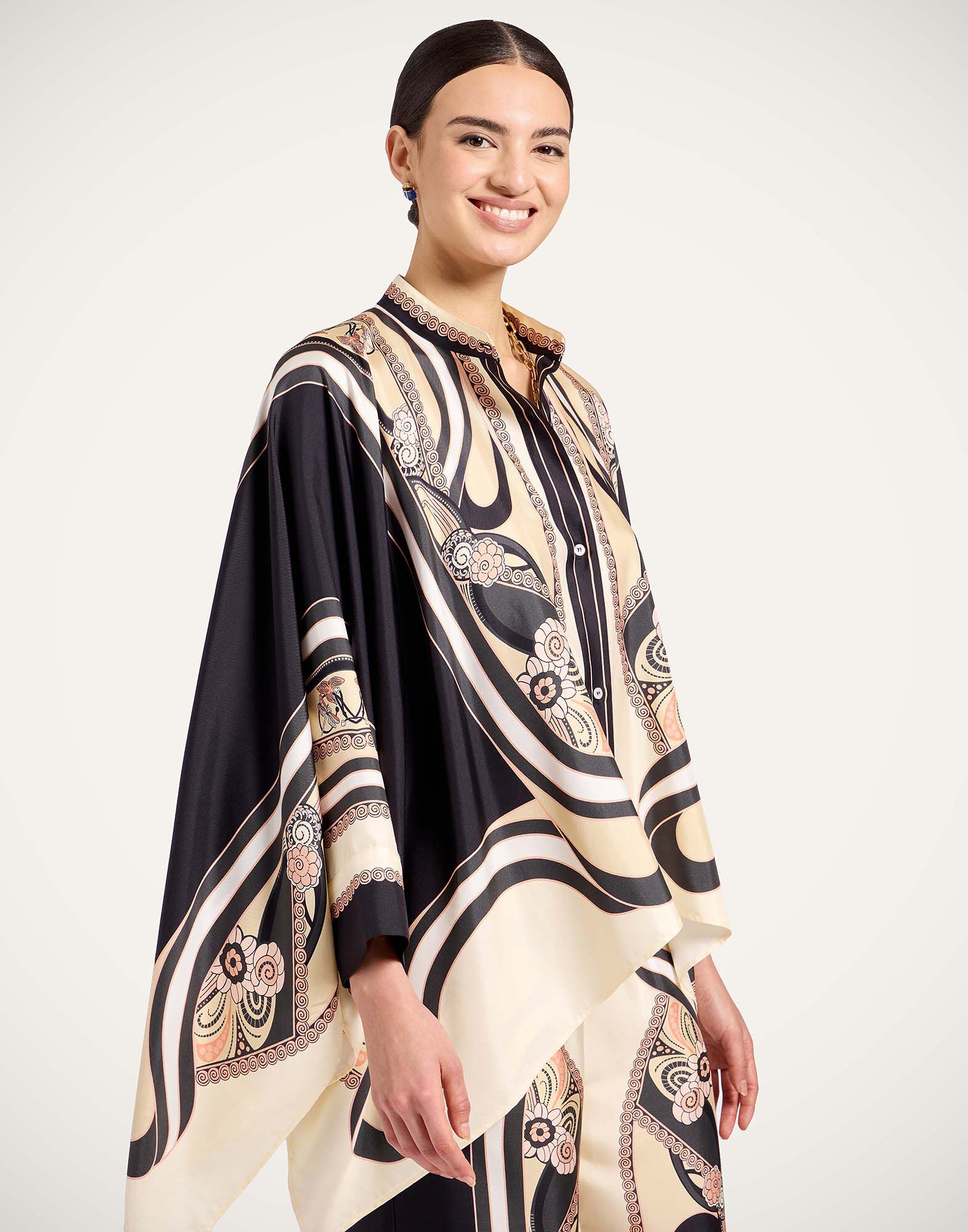 La DoubleJ Foulard Shirt Ambrosia Plac&eacute;e Pale Pink SHI0059SIL006AMB03PI02