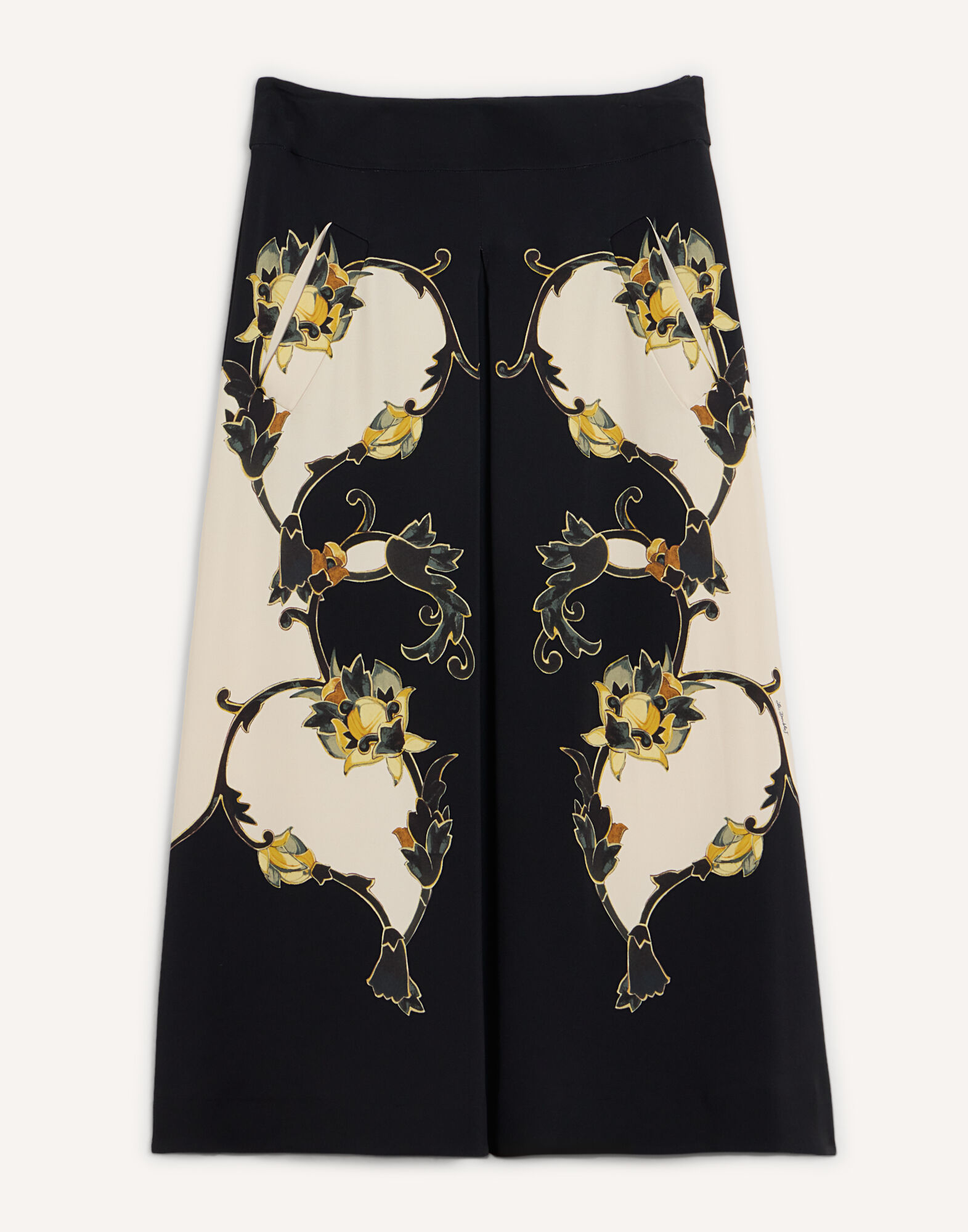 La DoubleJ Santa Monica Skirt Buttercup Plac&eacute;e Black SKI0033VIS006BTC03BL01