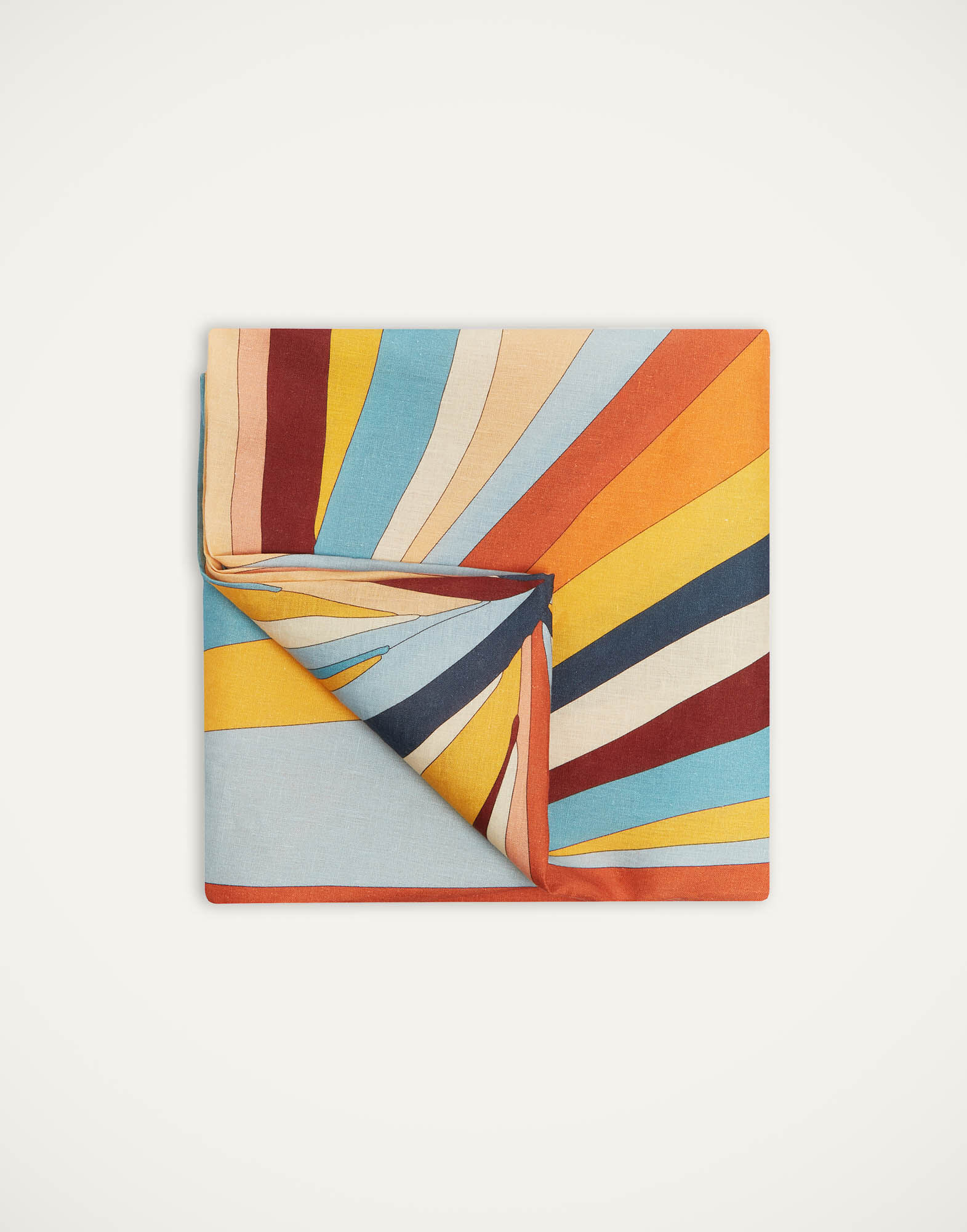 La DoubleJ Round Tablecloth Rainbow Rays Orange TBC0012LIN001RAI38OR02