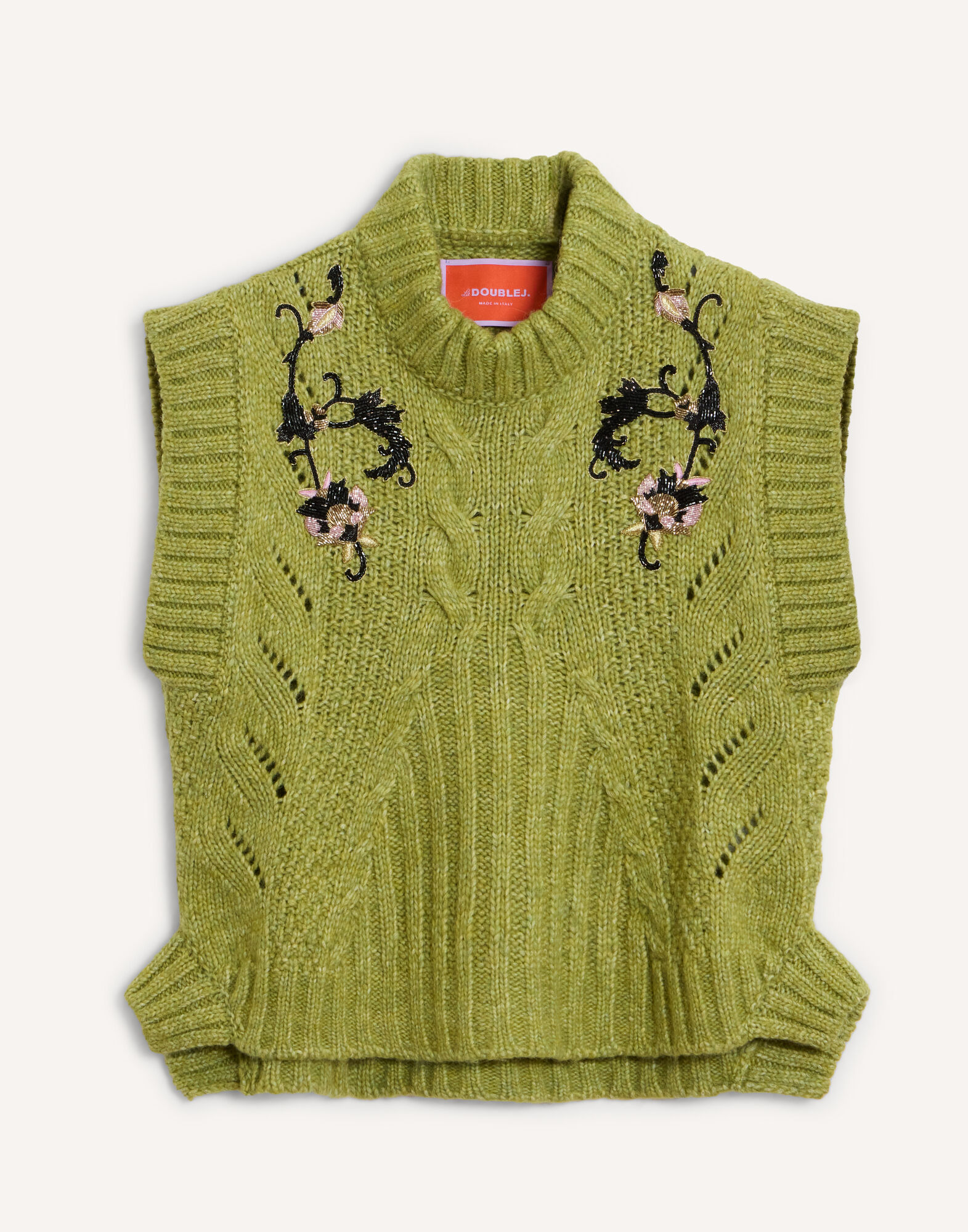 La DoubleJ Cameo Vest Solid Light Green PUL0405KNI215SOLIDGR01