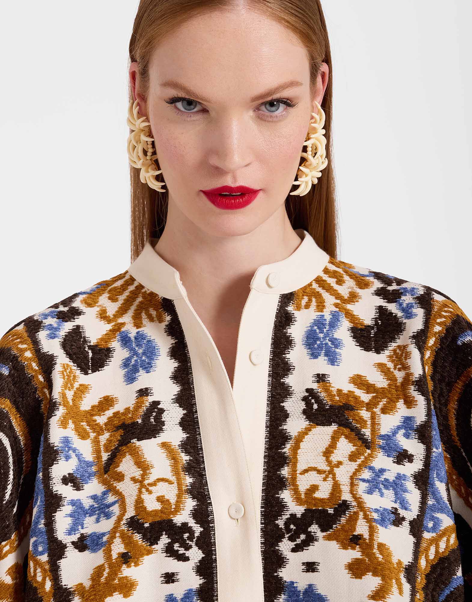 La DoubleJ Foulard Jacket Corsini Cream JAC0121JCQ091INI01WH03