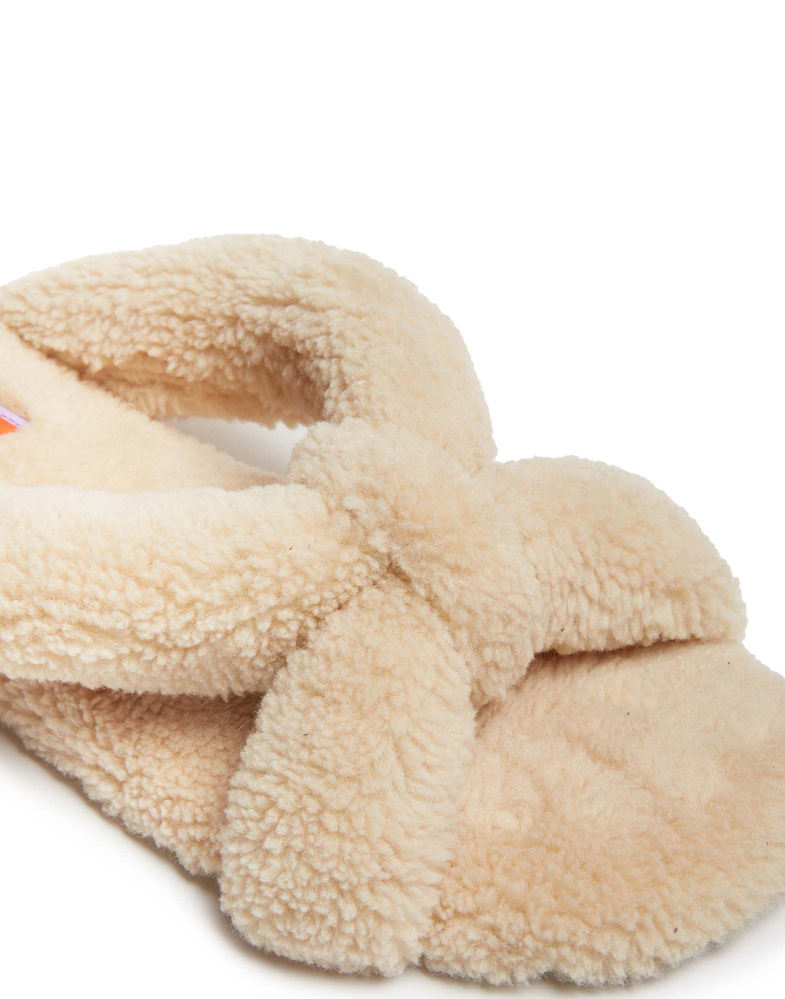 La DoubleJ Precious Slides Solid Light Green SHO0027FUR001GRY0003