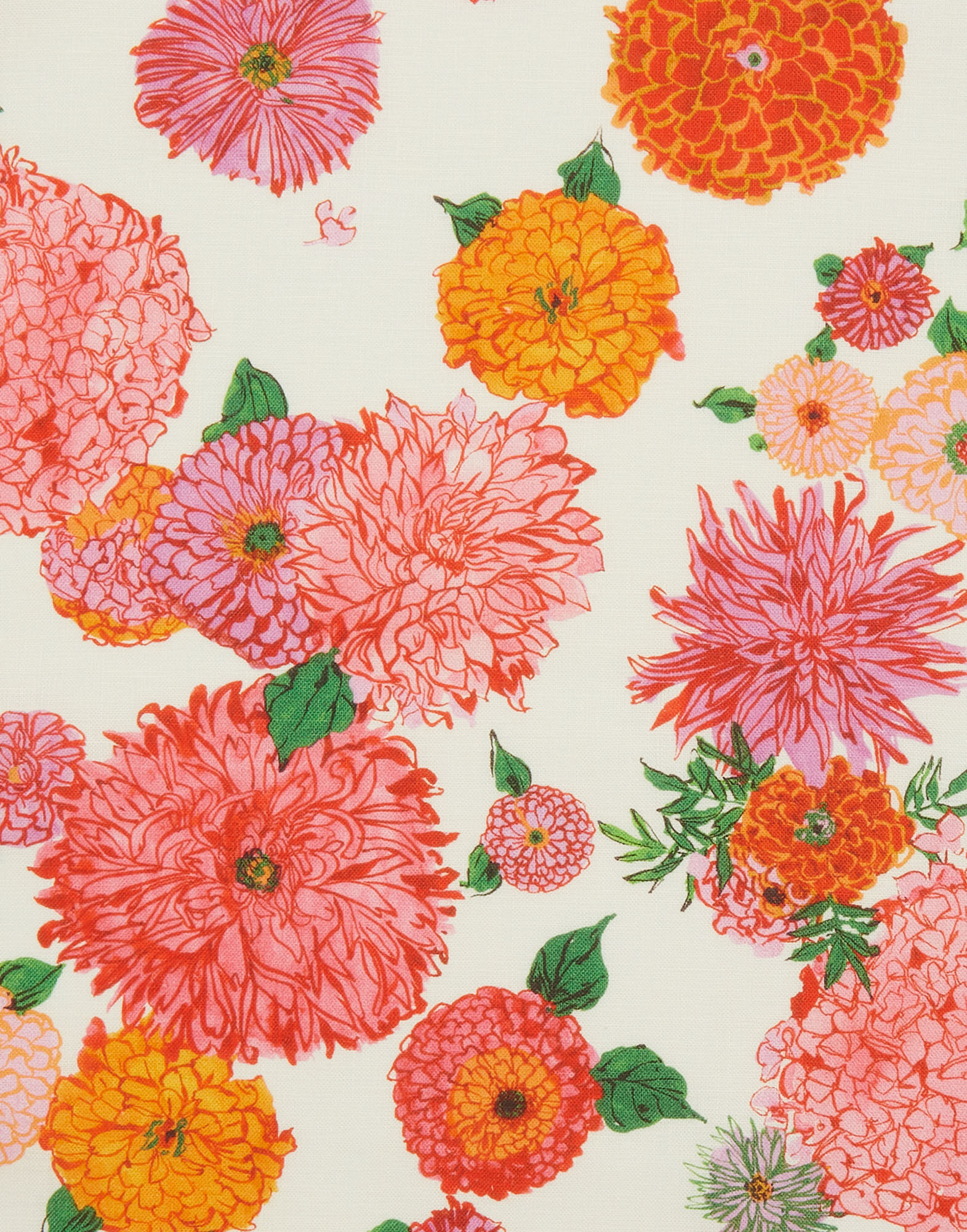 La DoubleJ Large Napkins Set Of 2 Bright Blooms Small NAP0006LIN005BRB0002