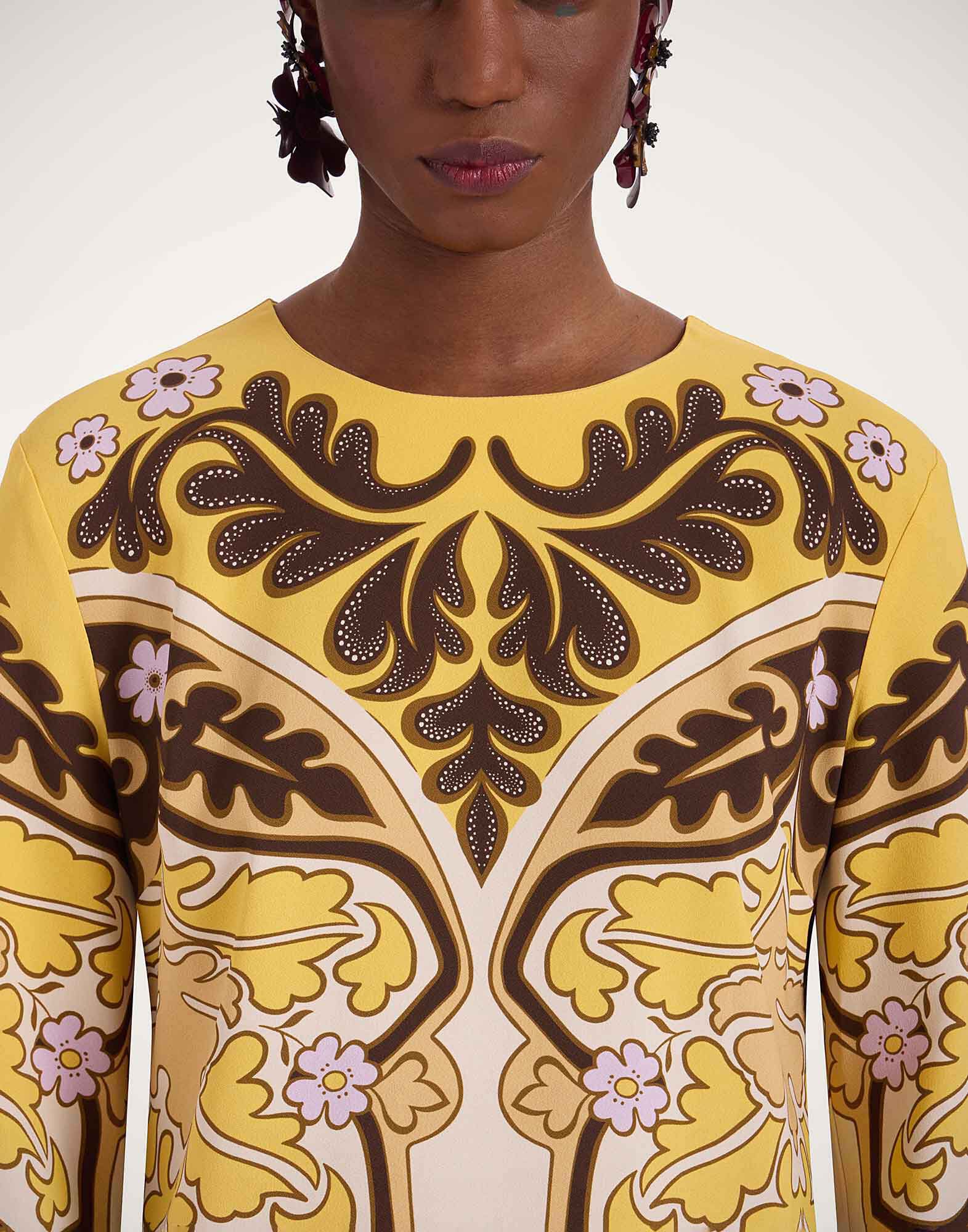 La DoubleJ Mini Supreme Swing Dress Spells Plac&eacute;e Yellow DRE0619VIS011SPE01YE02