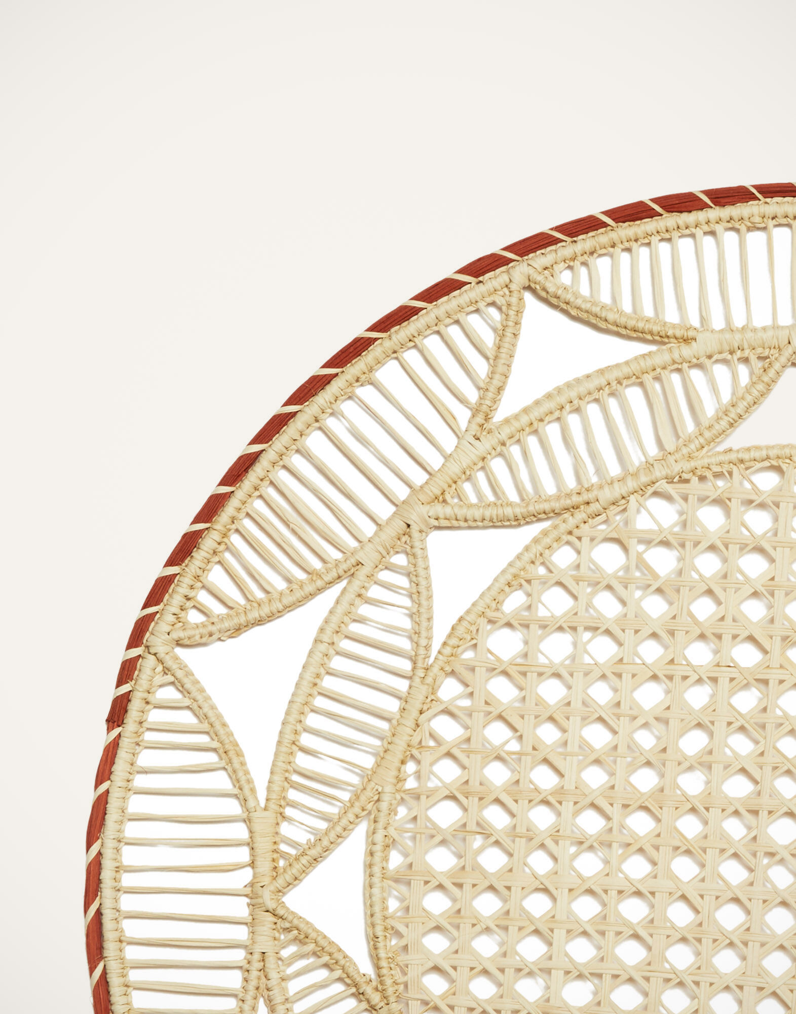 La DoubleJ Raffia Placemats Set Of 2 Sol Brick PMT0007RAF010SOL07RE06