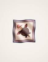 La DoubleJ Foulard 45 La DoubleJ Foulard 45 Zooflora Turtlair Ivory SCA0065SIL006TRL02WH04