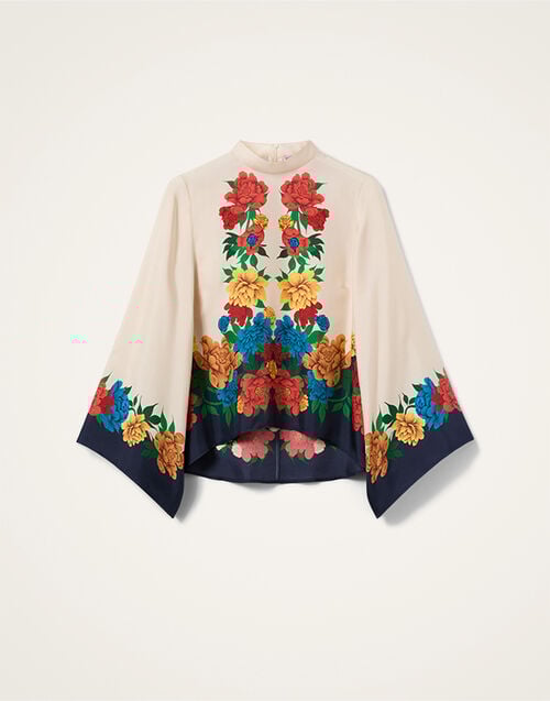 La DoubleJ Make An Exit Top Princess Peony Plac&eacute;e Ivory TOP0117SIL017PPE02WH04