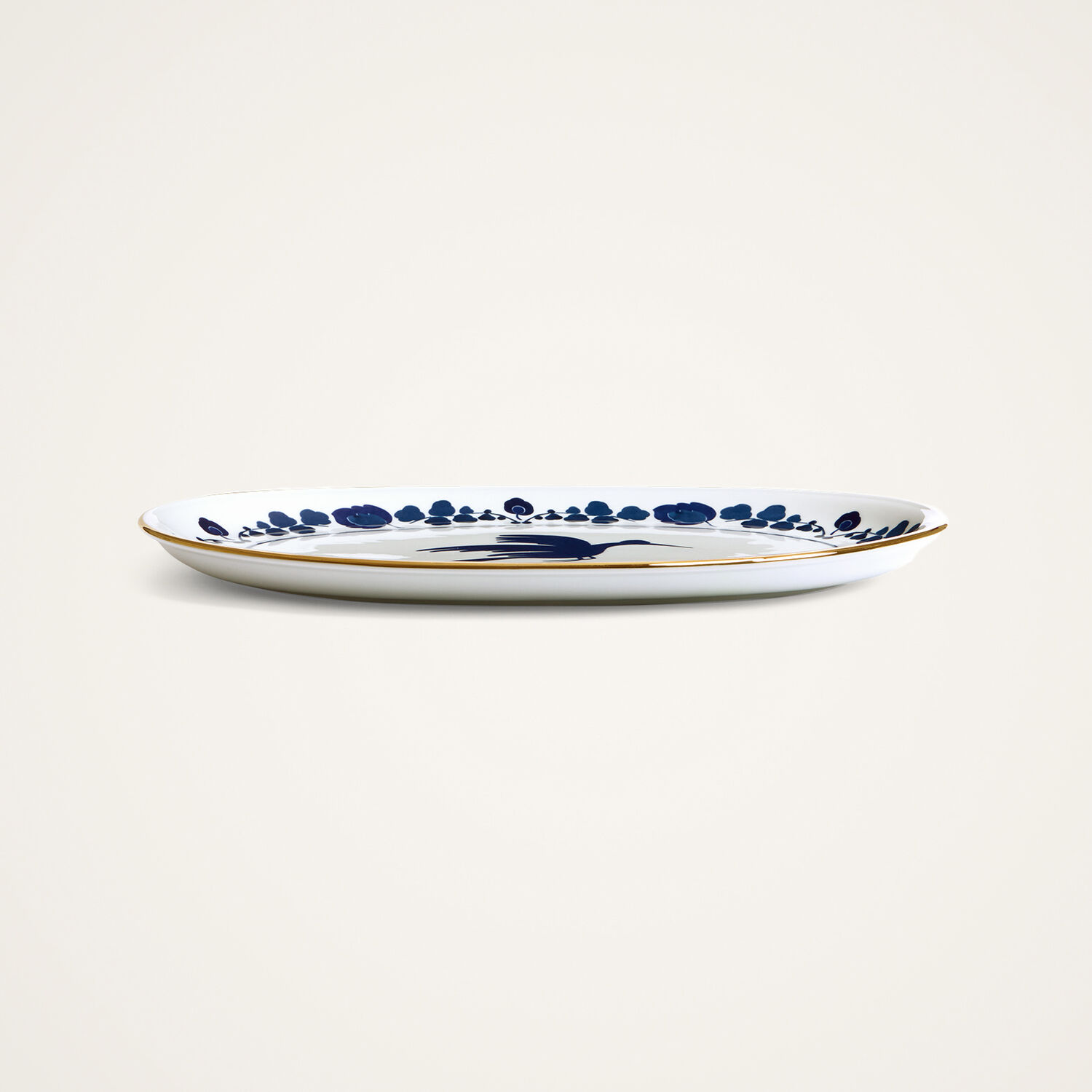 La Doublej Oval Platter In Wildbird Blue