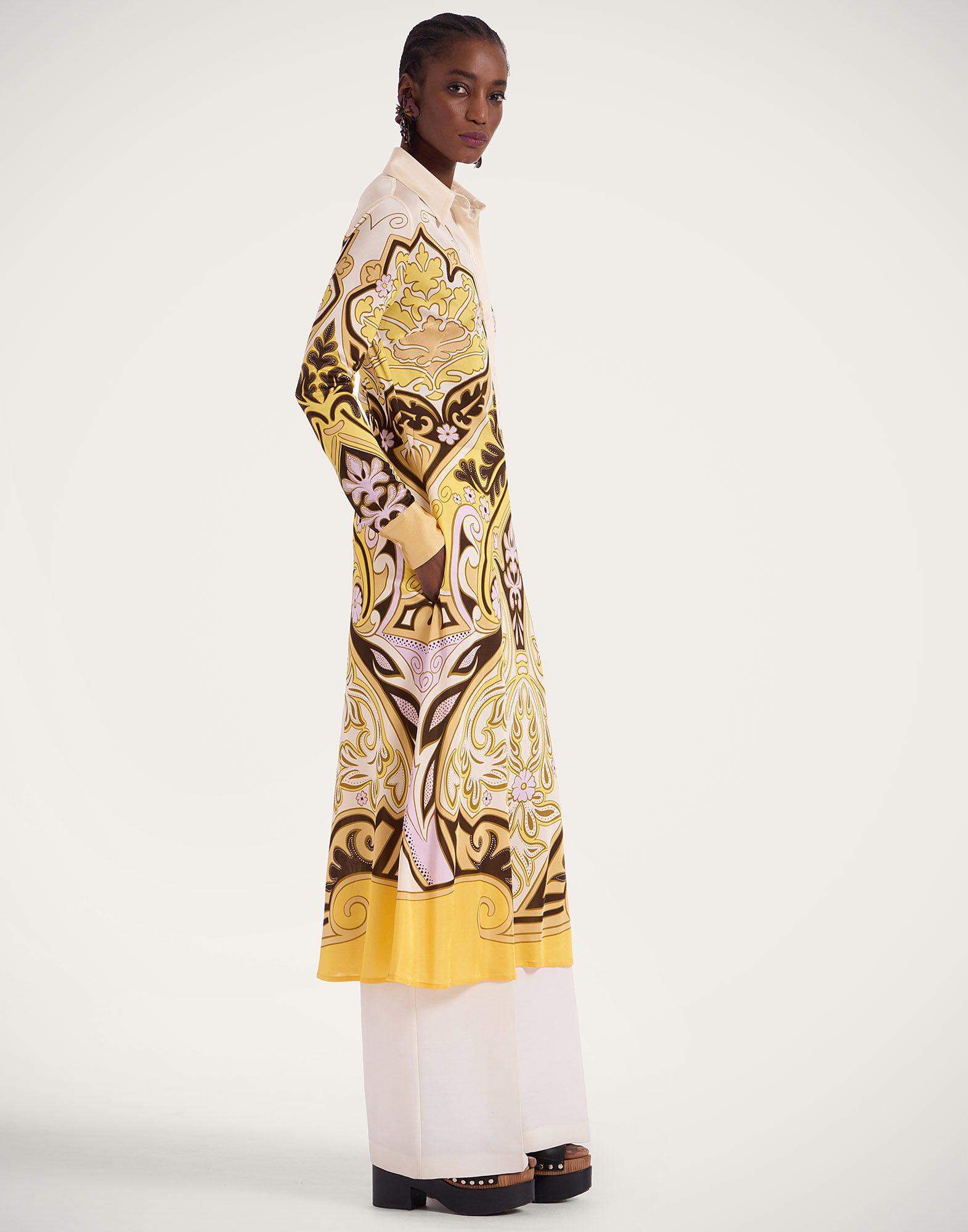 La DoubleJ Perry Street Dress Spells Plac&eacute;e Yellow DRE0807JER053SPE01YE02