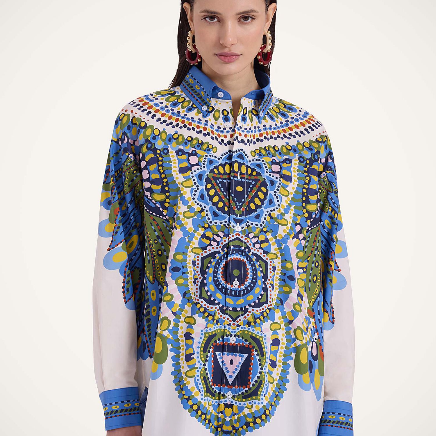 Shop La Doublej Better Than You Boyfriend's Shirt In Chakra Placée Multicolor