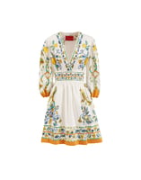La DoubleJ Margherita Dress Borboni Plac&eacute;e Bianco DRE0493COT015BRN03WH01