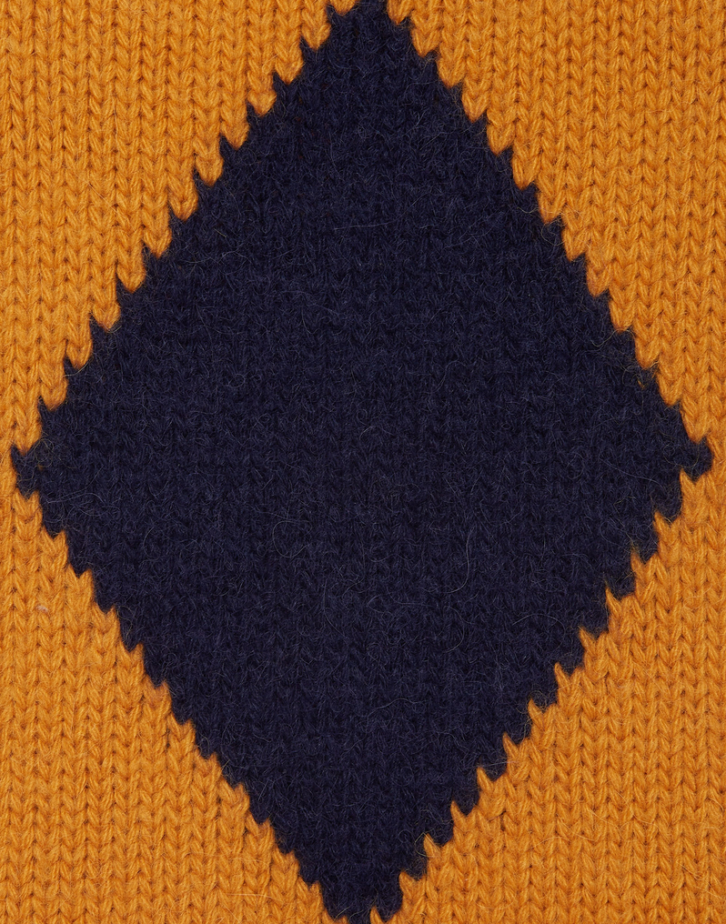 La DoubleJ Argyle Gilet La DoubleJ Argyle Gilet Navy & Yellow PUL0135KNI064VA182BU06