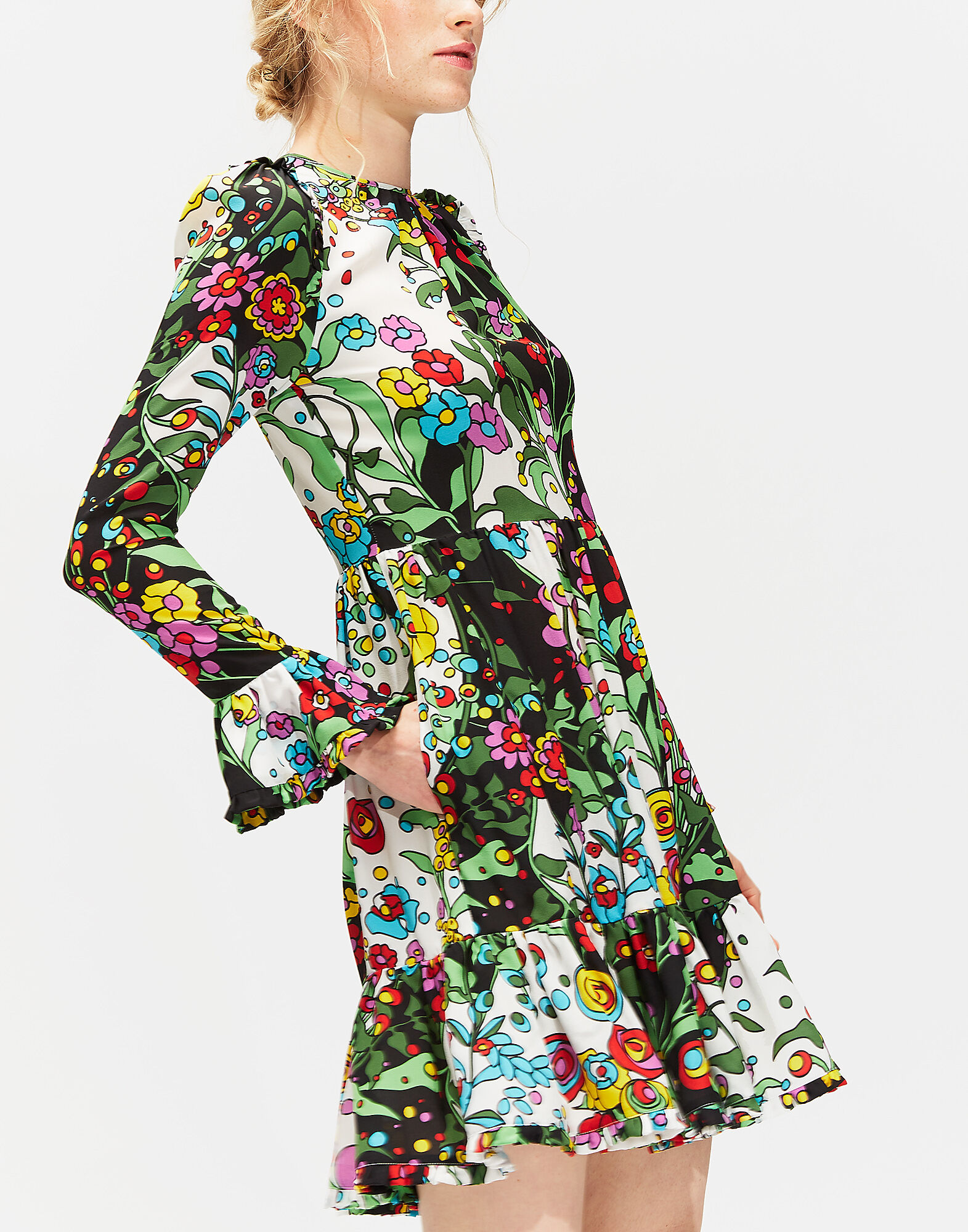 LaDoubleJ Short Visconti Dress Holly Hock DRE0074GEO001HOL0001