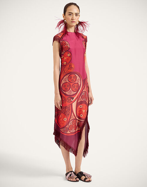 La DoubleJ Scarf Dress Alchemy Plac&eacute;e Dark Red DRE0964SIL009ALC03RE40