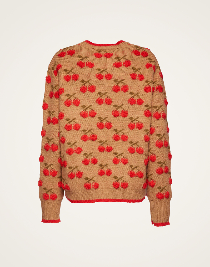 La DoubleJ Cherry Sweater La DoubleJ Cherry Sweater Camel/Red PUL0103KNI064VAR0129