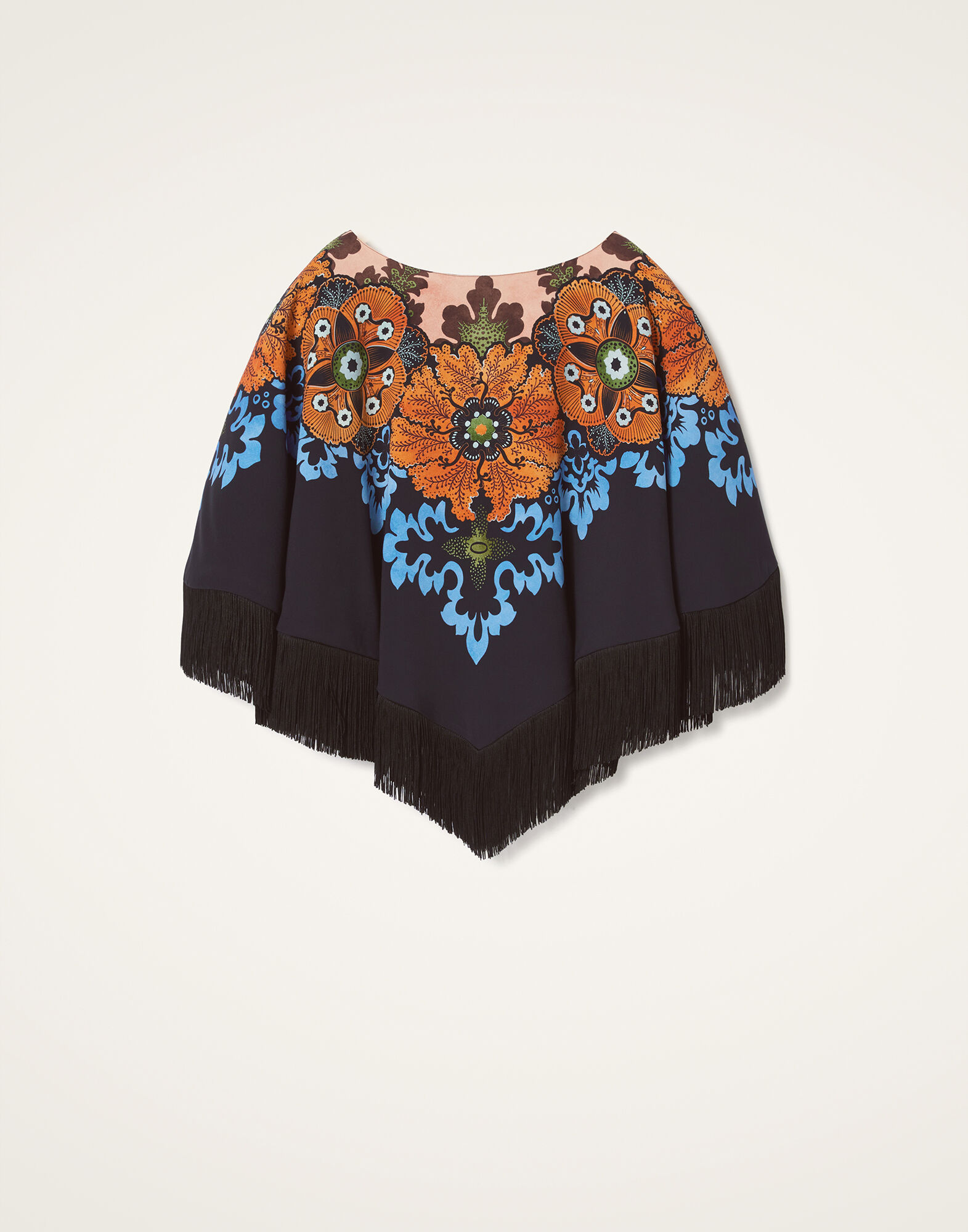 La DoubleJ Reversible Mini Poncho Bounty Plac&eacute;e Red SCA0077VIS011BOU01RE01