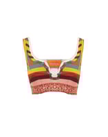 La DoubleJ Baia Crop Top La DoubleJ Baia Crop Top Macro Tiles Placée TOP0094COT037MAC01WH01