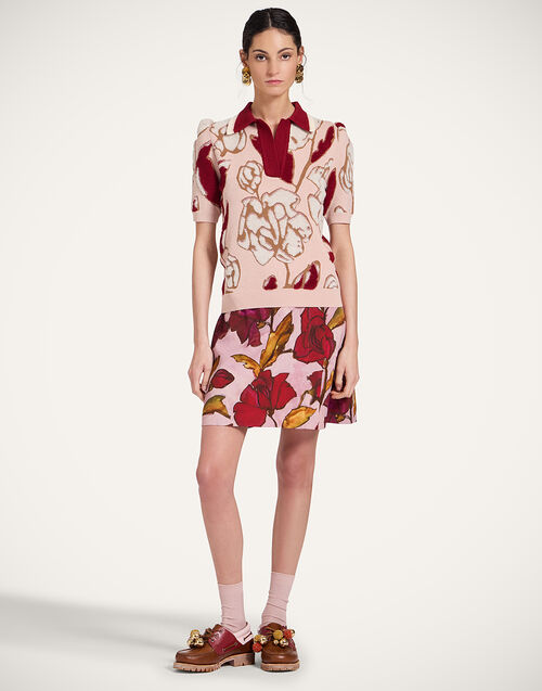 La DoubleJ Mini Foulard Skirt French Kiss Dusty Pink SKI0185SAB001FRK01PI10