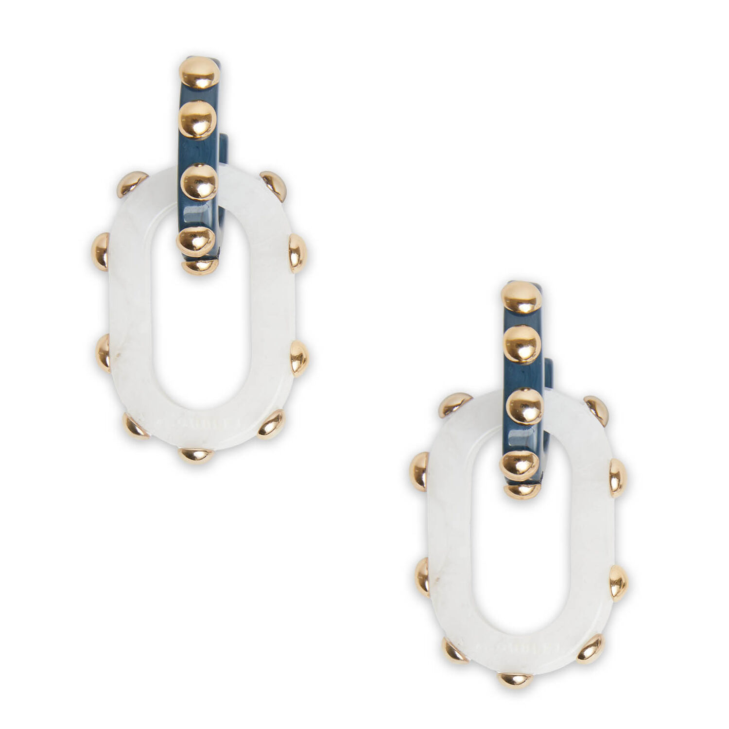La Doublej Nefertiti Double Earrings In Solid Teal