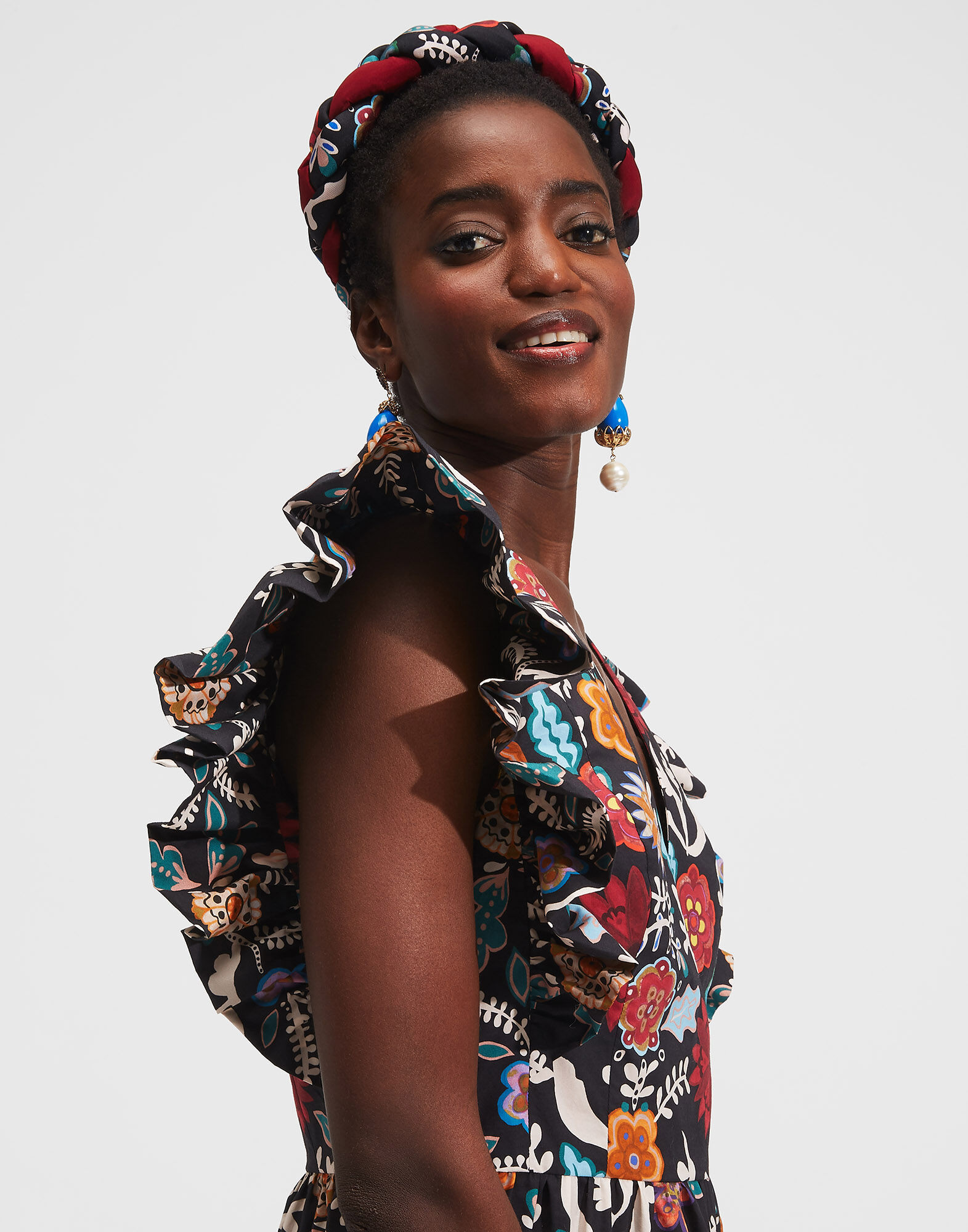 LaDoubleJ Honeybun Dress Fire Flower DRE0240COT001FIR0001