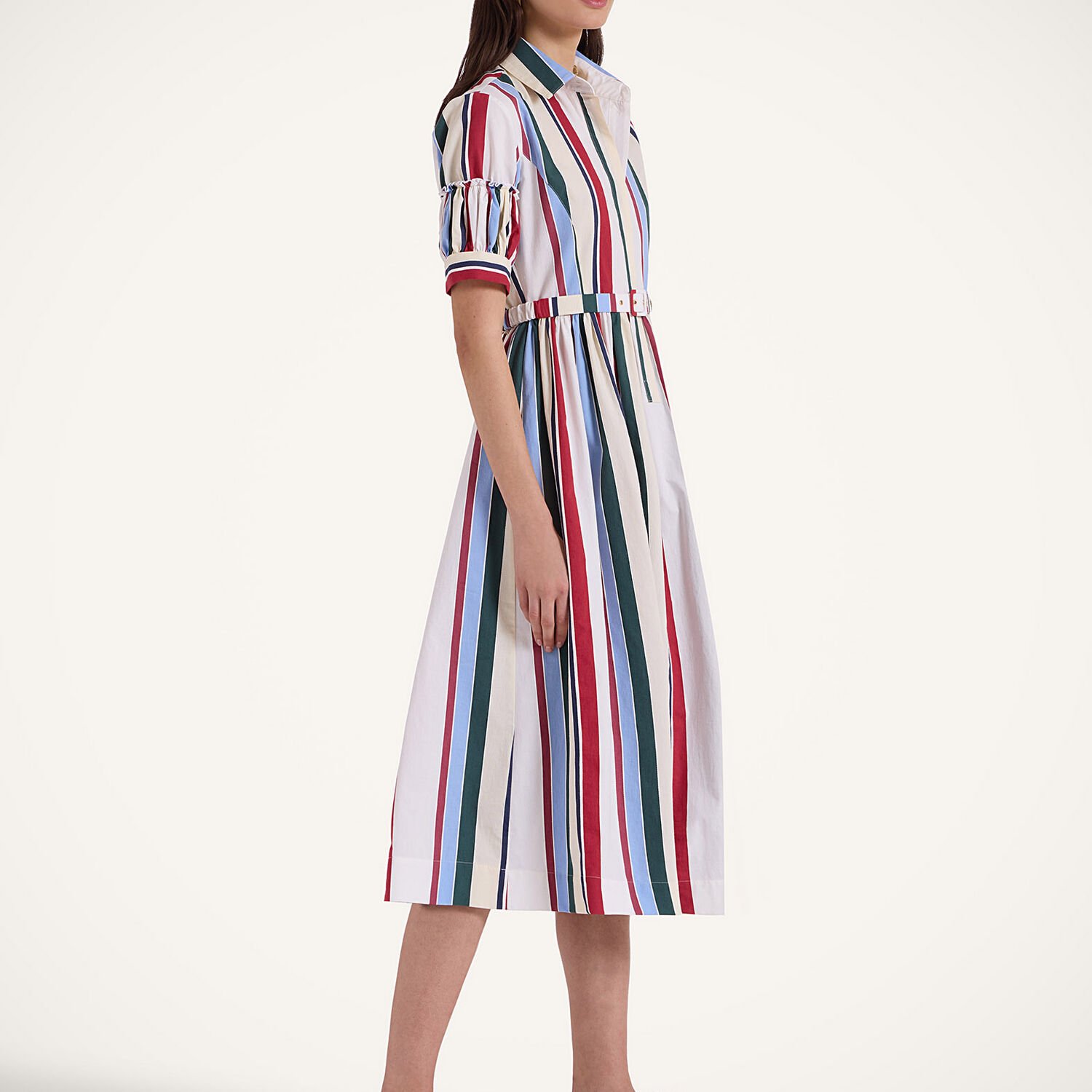 Shop La Doublej Libertine Dress In Stripes Multicolor