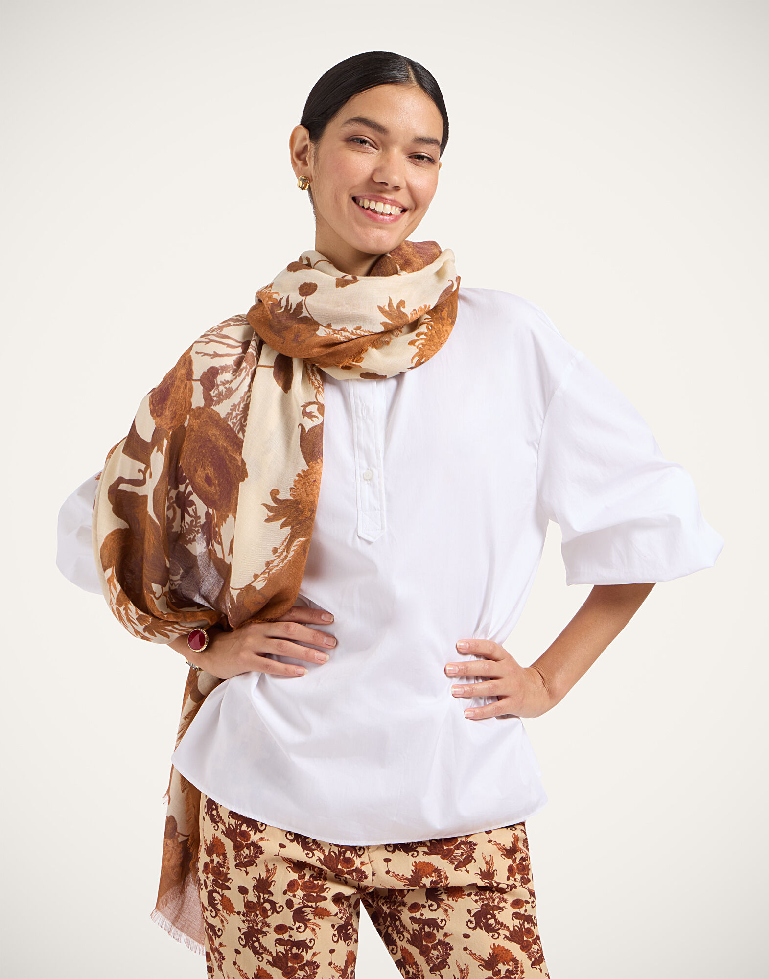 La DoubleJ Scarf Coven Plac&eacute;e Buttercream SCA0097MOS001COV05WH09