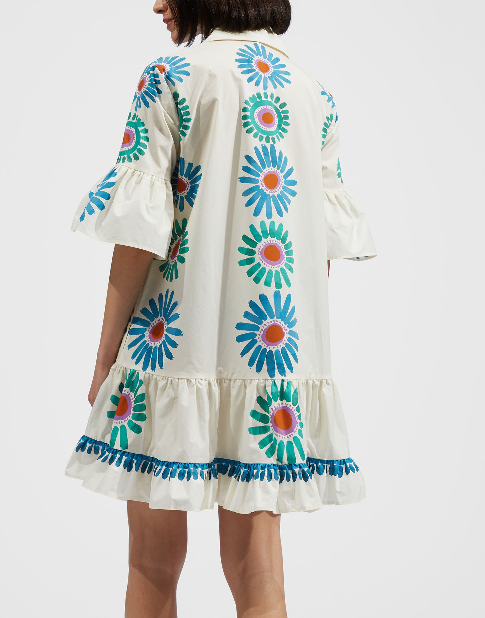 La DoubleJ Choux Dress Daisy Plac&eacute;e White DRE0205COT015DAY0005