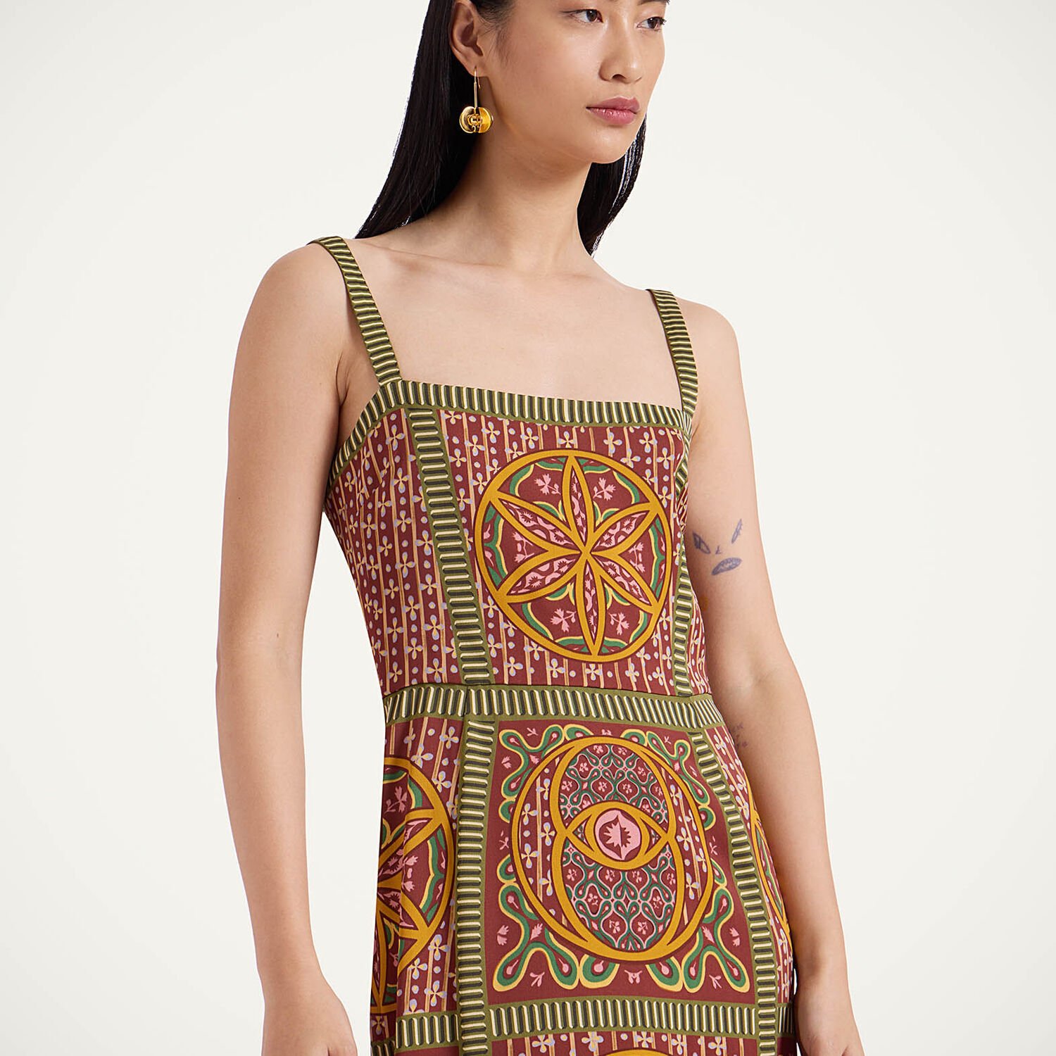 Shop La Doublej Buy Me A Martini Dress In Eclipse Placée Yellow