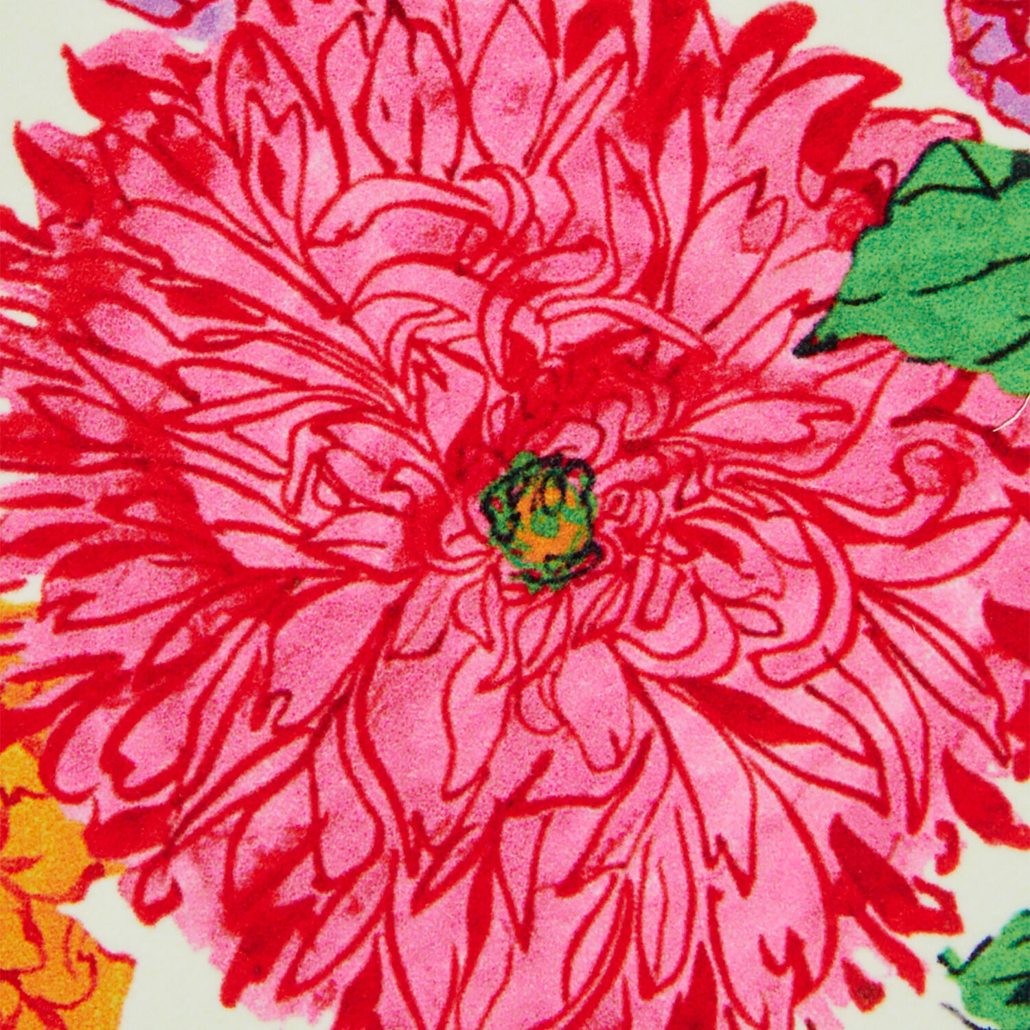  La Doublej Placemats & Runners Gend - Disk Coasters Set Of 4 Bright Blooms Pink One Size 83% Wood Fiber 12% Cork 5% Polyester 